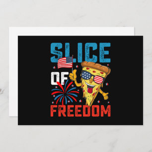 Frihetssegment 4 juli Pizza USA flagga Sunglasse Inbjudningar