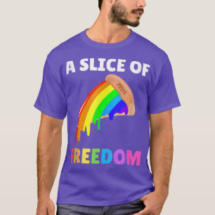 Frihetssegment Pizza Rainbow Gay pride Funny 294 T Shirt