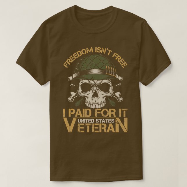 Frihetssoldat för veteranernas dag t shirt (Design framsida)