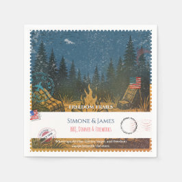 Frihetsspåren Campfire Americana Dekor Pappersservett