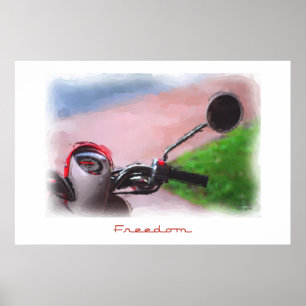 Frihetssparkcykelaffisch Poster
