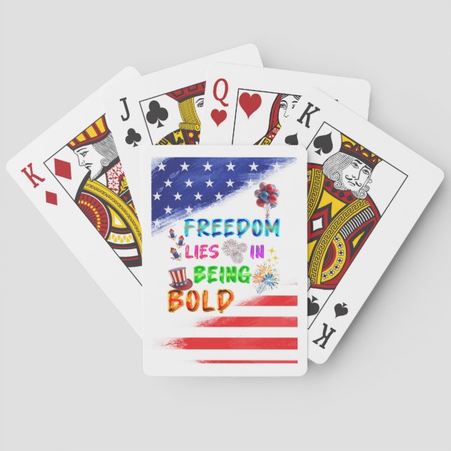 Frihetsspelande ligger i att vara djärv casinokort (Baksidan)