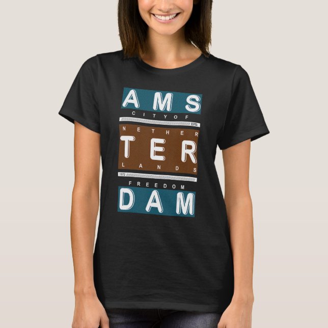 Frihetsstaden i Amsterdam T Shirt (Framsida)