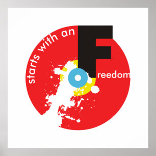 Frihetsstartaffisch Poster