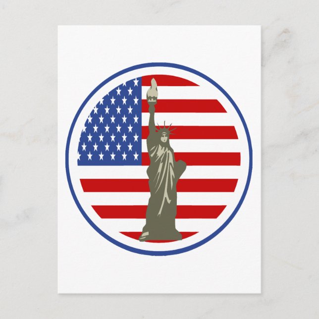 Frihetsstaten i USA flagga Vykort (Framsida)