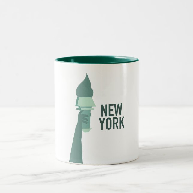 Frihetsstatyn i New York Två-Tonad Mugg (Center)