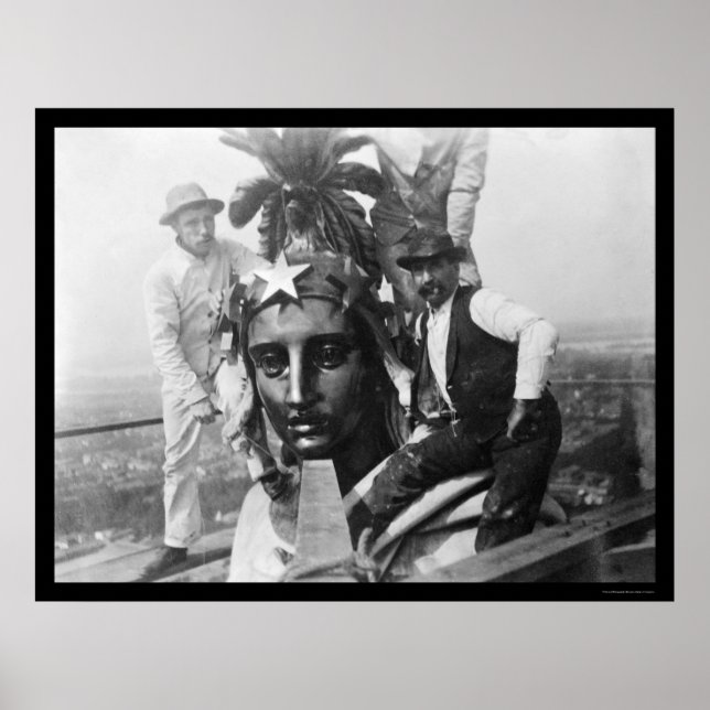 Frihetsstatyn ovanpå Huvudstad 1920 Poster (Framsidan)