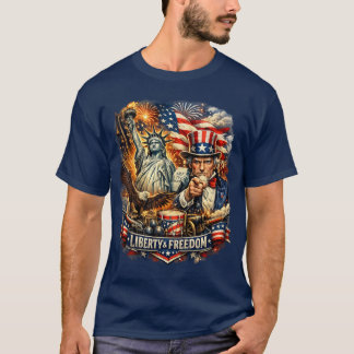 Frihetsstatyn & Uncle Sam Frihet T-shirt