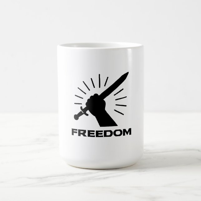 frihetssvärd grafik kaffemugg (Center)