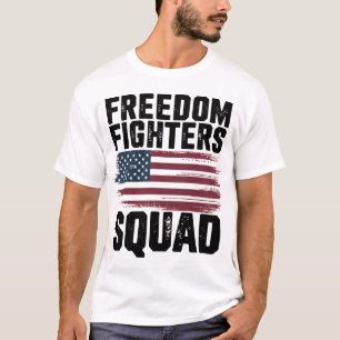 Frihetstävling Squad 1776 Flagga-USA Självständigh T Shirt