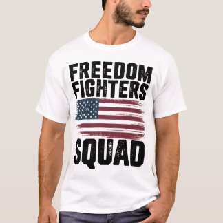 Frihetstävling Squad 1776 Flagga-USA Självständigh T Shirt