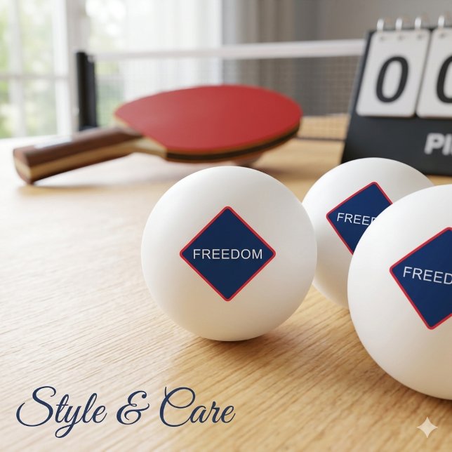 Frihetstext Anpassad Pingisboll Design (Freedom Text Custom Ping Pong Ball Design)