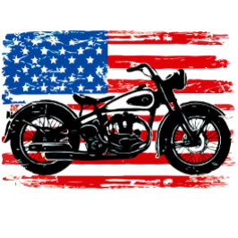 Frihetstid: USA flagga med motorcykel T Shirt