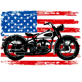 Frihetstid: USA flagga med motorcykel T Shirt