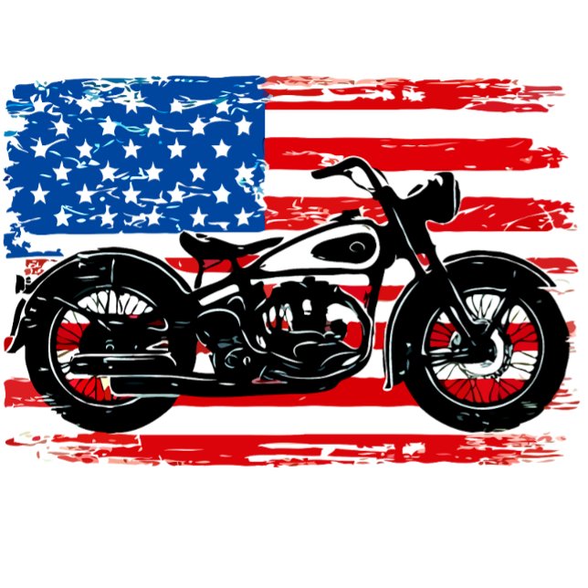 Frihetstid: USA flagga med motorcykel T Shirt (Freedom Ride: USA Flag with Motorcycle)