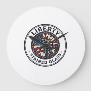 Frihetstida Glas Patriotisk Patriotisk Färgad Stor Klocka