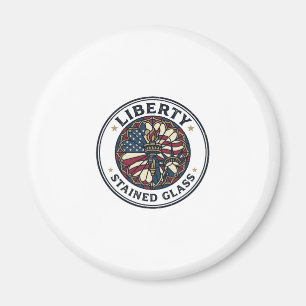 Frihetstida Glas Patriotisk Patriotisk Färgat Glas Magnet