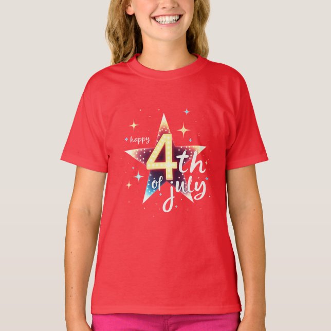 Frihetstrådar: Djärva amerikanska stolthetsutskrif T Shirt (Framsida)