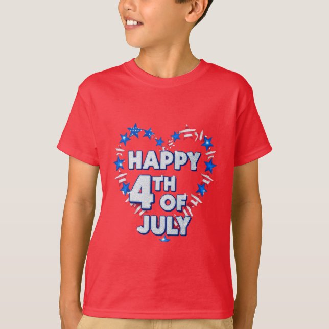 Frihetstrådar: Fetstilta amerikanska utskrifter av T Shirt (Framsida)