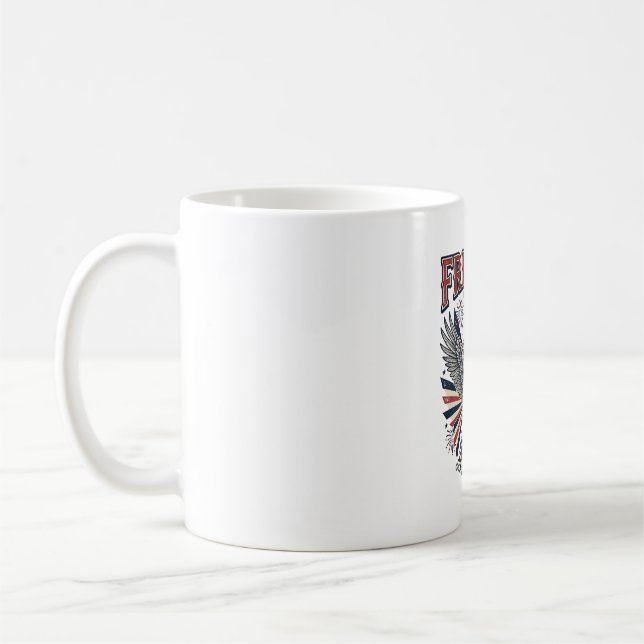 Frihetsturné 1776 Vintage Eagle Patriotisk Tröja_1 Kaffemugg (Vänster)