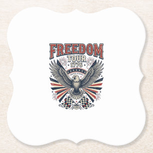 Frihetsturné 1776 Vintage Eagle Patriotisk Tröja_1 Underlägg Papper