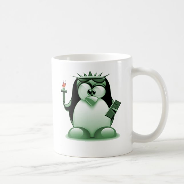 FrihetTux (Linuxtuxen) Kaffemugg (Höger)