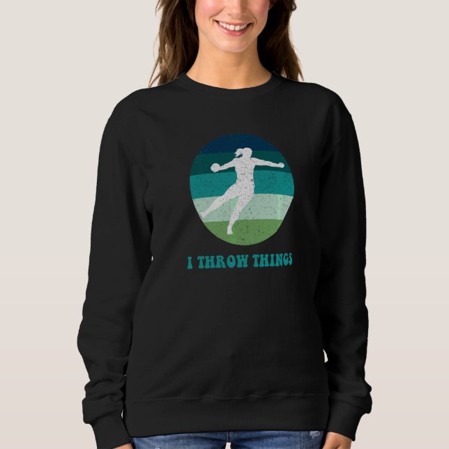 Friidrott Kvinnlig Diskuskastare   T Shirt (Framsida)