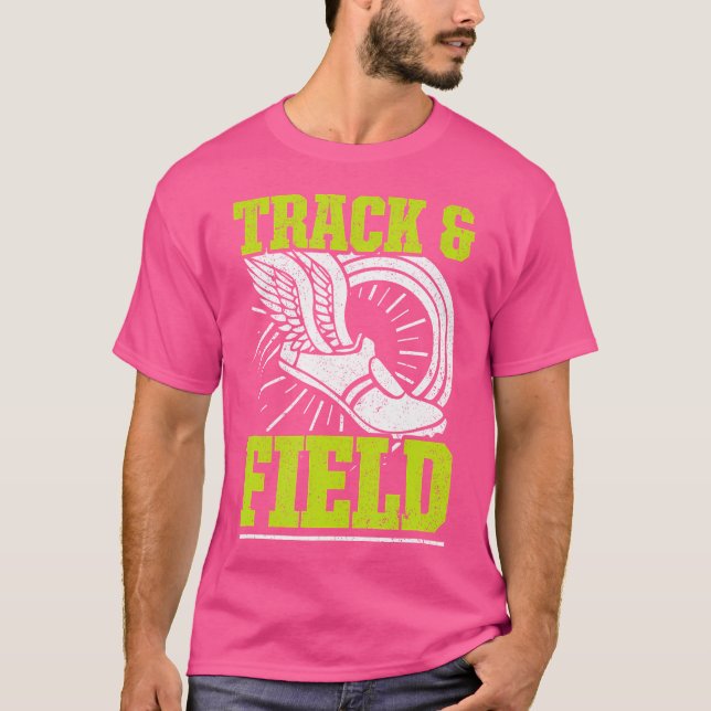 Friidrott Lag Kvinnor Män T Shirt (Framsida)