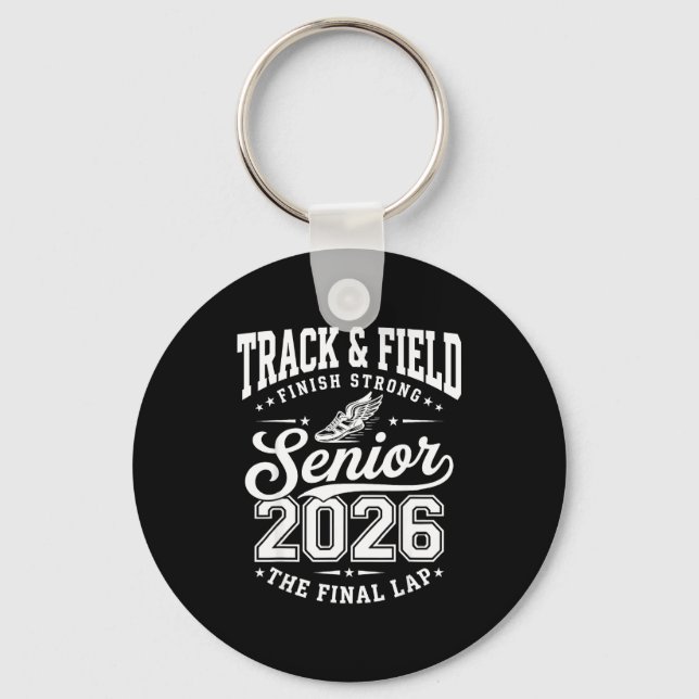 Friidrott senior 2026 avgångsklass för nyckelring (Framsida)