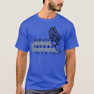 Friidrottsmallplate Anpassad maskot och stad vint T Shirt