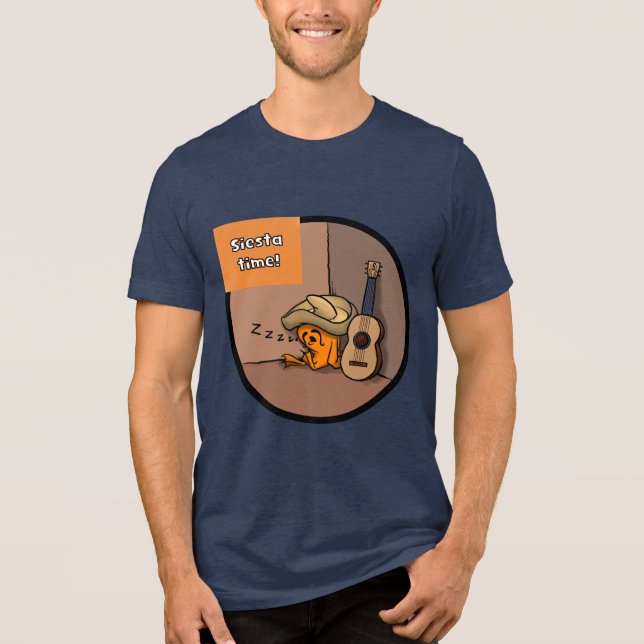 Frijole Frog Siesta Herr Navyblå T-Shirt (Framsida)