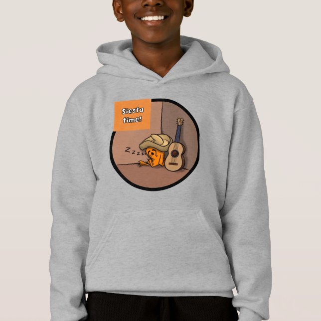 Frijole Frog Siesta Kids Hoodie T Shirt (Framsida)