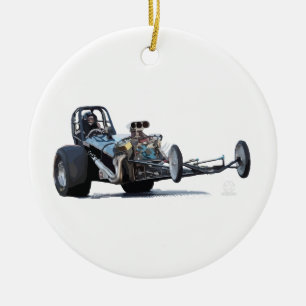 Friktionstävla & vintage Dragsters Julgransprydnad Keramik