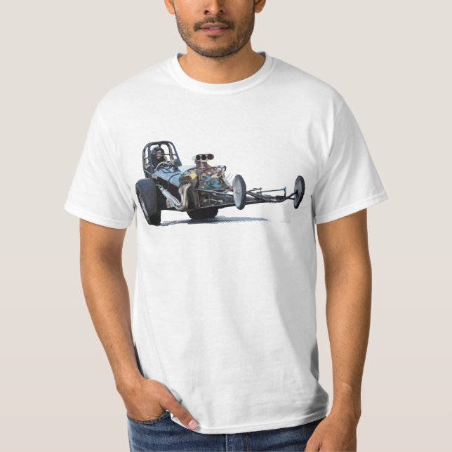 Friktionstävla & vintage Dragsters Tee (Framsida)