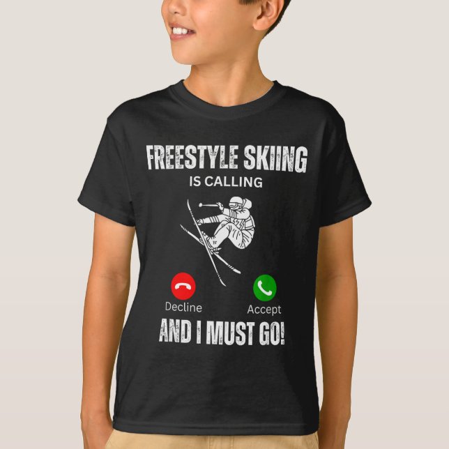 Frilandsåkning ropar och jag måste åka  t shirt (Framsida)