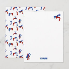 Frilans Grekisk-romersk brottning Anpassat namn Anteckningskort