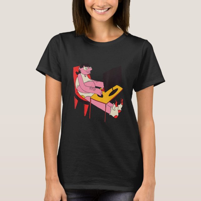 Frilansare Fristående Arbetar Hemifrån T Shirt (Framsida)