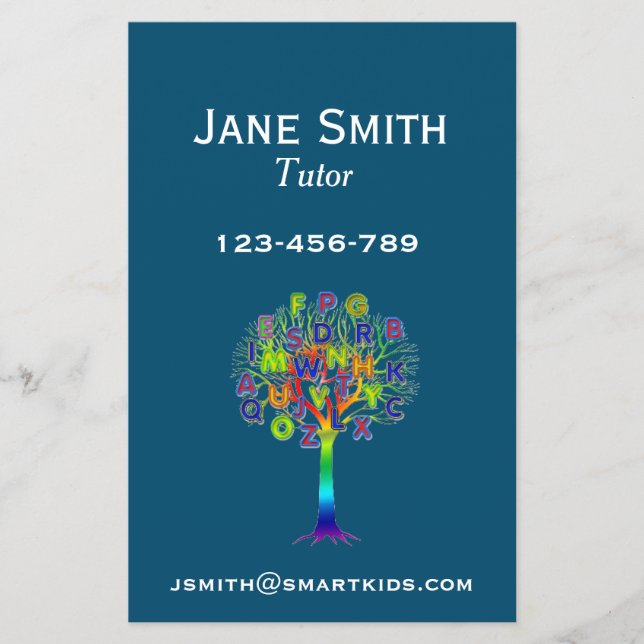 Frilanslärare eller lärare i subjekt flygblad (Framsidan)