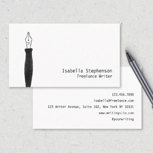 Frilansskribent författare redaktör Copywriter Pen Visitkort