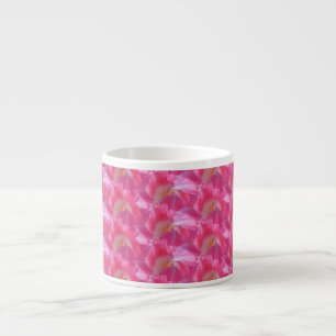 Frillade Rosa-Tulips - Modern Blommigt design Espressomugg