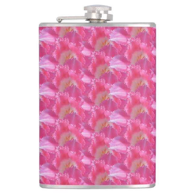 Frillade Rosa-Tulips - Modern Blommigt design Fickplunta (Framsidan)