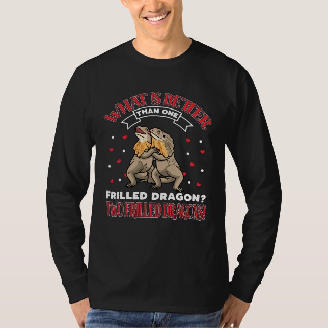 Frilled Dragon Frill Necked Lizard  Reptile T Shirt (Framsida)