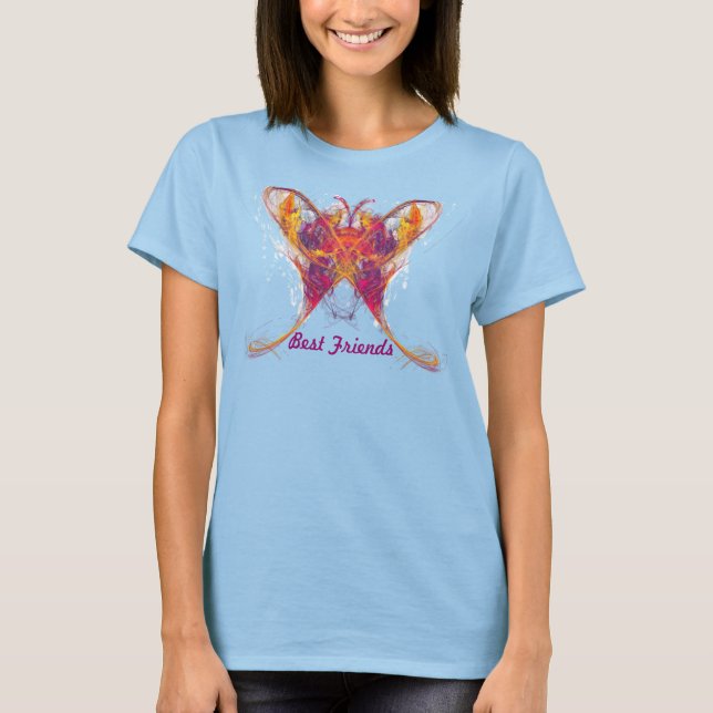 Frilly Butterfly - Best Friends-Forever Tee Shirt (Framsida)
