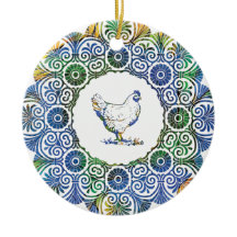 Frilly Chicken i Blue och Grönt