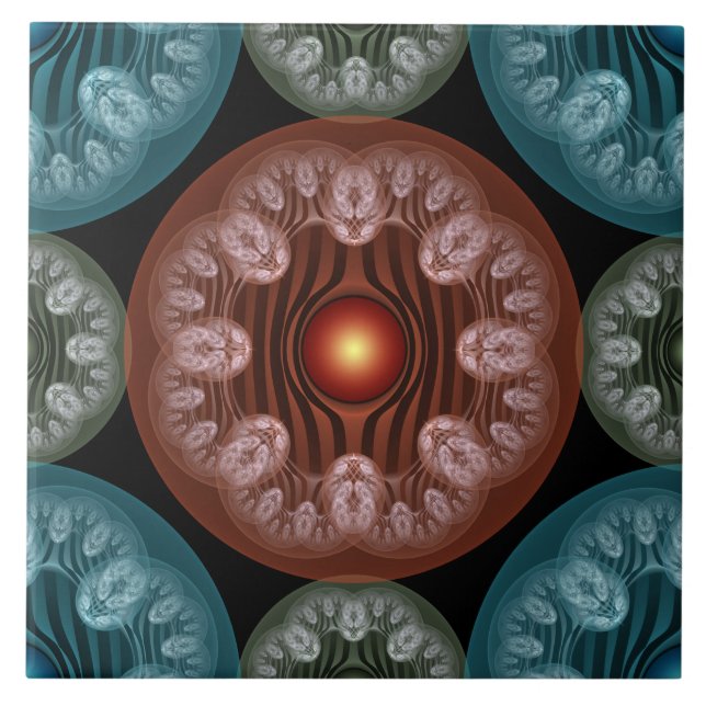 Frilly färglös dekoration kakelplatta (Framsidan)