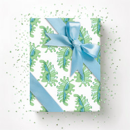 Frilly Frond in Green and Aqua Presentpapper