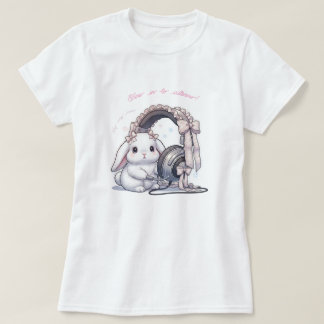 Frilly Headphone Bunny - Lovely Music Lover Kawaii T Shirt