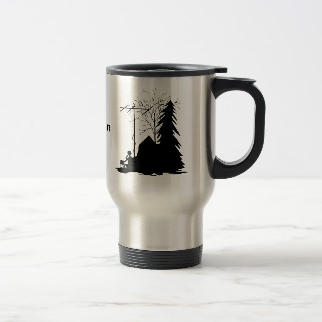 FriluftsdagSilhouetteskinka radiosände travel mug Resemugg (Höger)