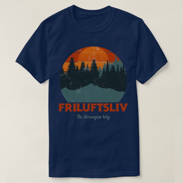 Friluftsliv Connect With Nature The Norwegian Way T Shirt (Design framsida)