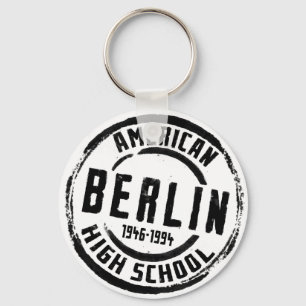 Frimärke A004 för Berlin amerikanhögstadium Nyckelring